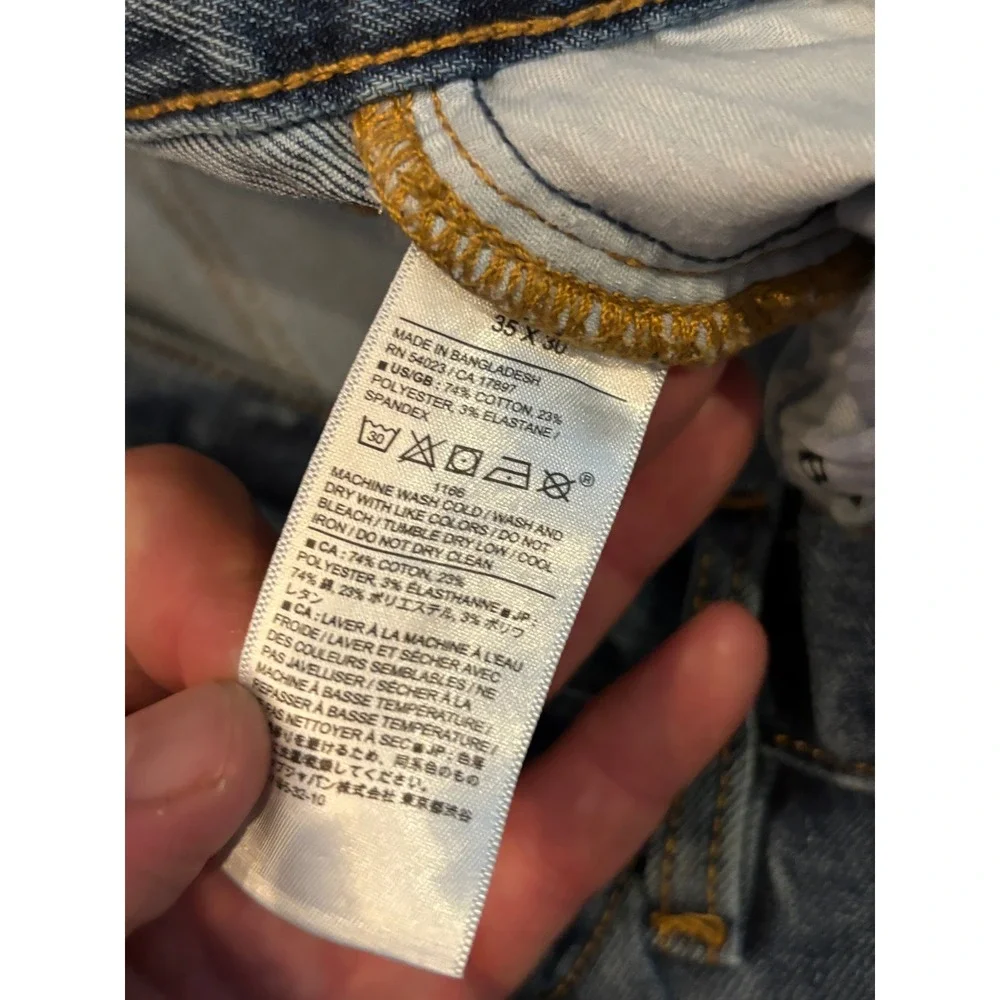 Banana Republic Travel Stretch Jeans Mens 35x30 Skinny Fit Blue Med Wash Denim